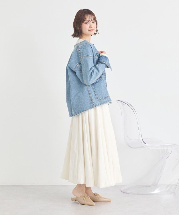 earth music&ecology バルーンスカート Ivory