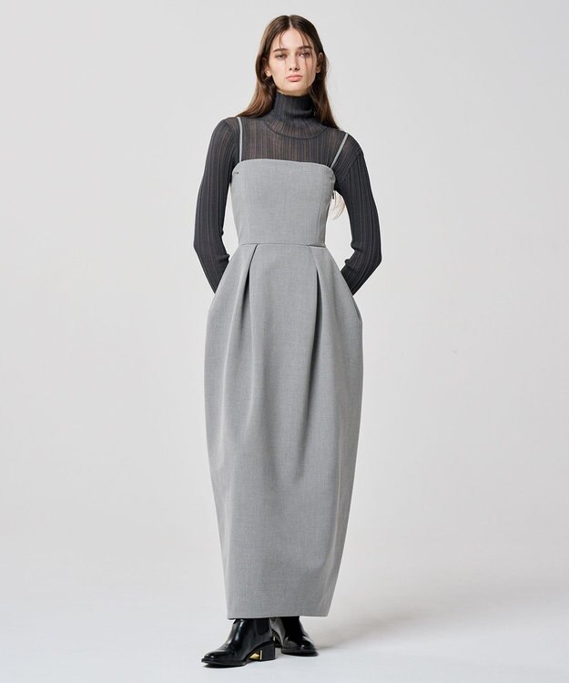 uncrave シアーニット タートルネック トップス（uncrave WHITE） ブルーグレー