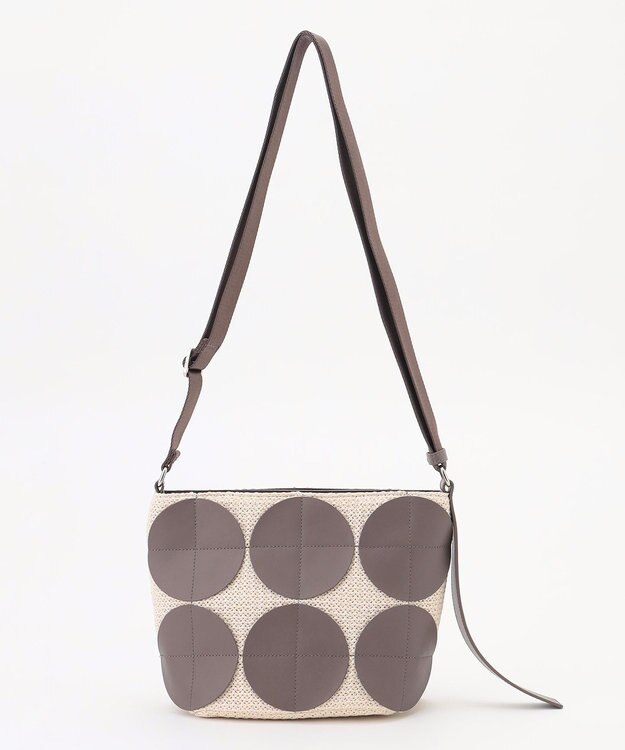 Y'SACCS サークルパッチショルダーバッグ アイボリー