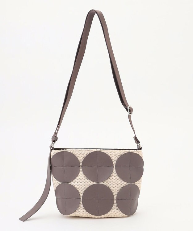 Y'SACCS サークルパッチショルダーバッグ アイボリー