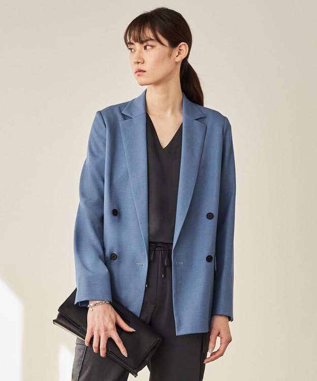 ICB 【人気のため新色追加・洗える】 LooseWeave ジャケット スマルトブルー系