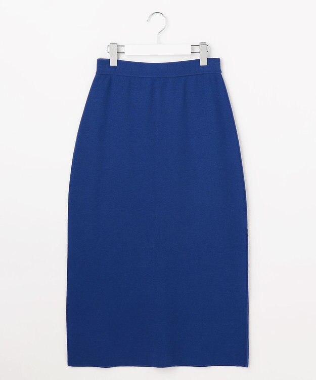 ANY SIS S CICA加工 ニット タイト スカート ブルー