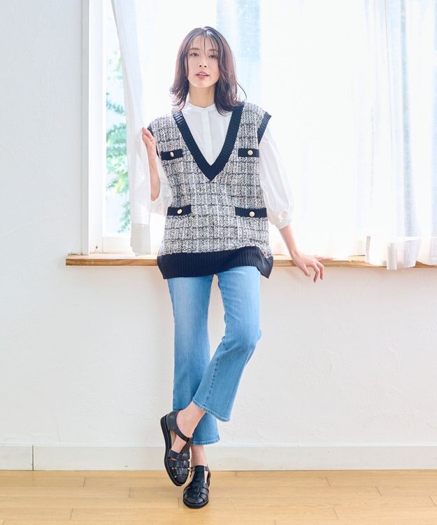 ANY 【UVカット・吸水速乾・抗菌防臭】バルーンスリーブブラウス アイボリー系