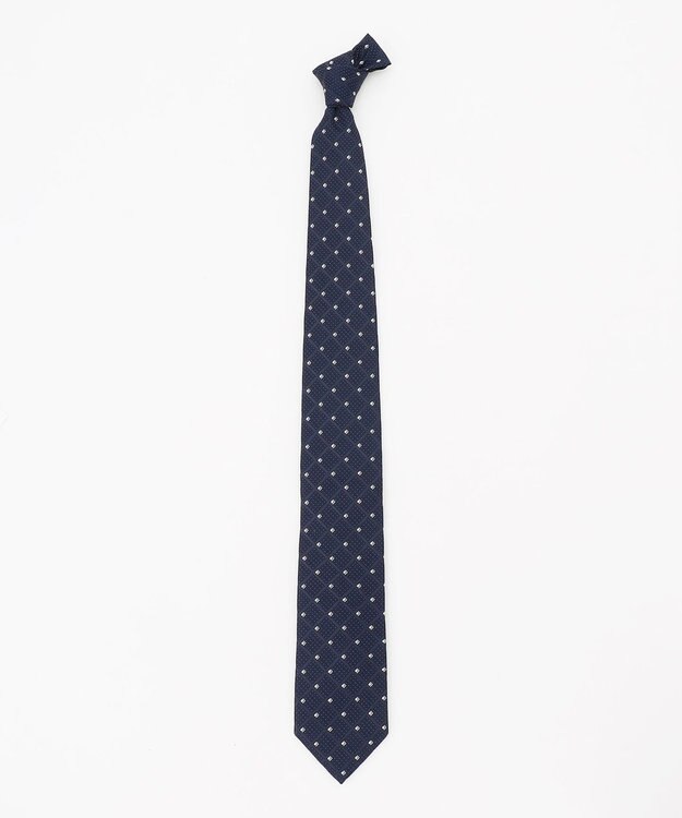 JOSEPH HOMME 【日本製】ドットチェック　ネクタイ ネイビー系7