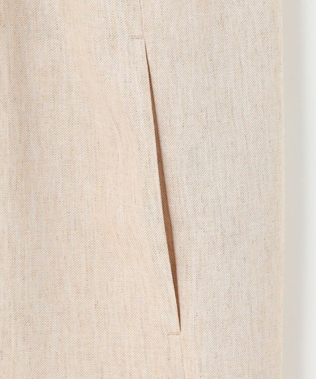 自由区 【カタログ掲載・接触冷感・UVカット・洗える】リネンミックスツィル ジレ サンド