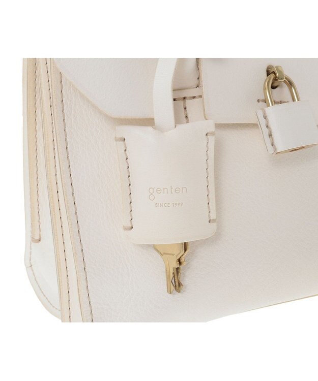 genten ミネルヴァ 2wayミニバッグ アイボリー