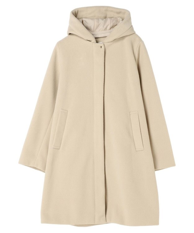 Green Parks ２ｗａｙフード取り外し比翼コート Cream