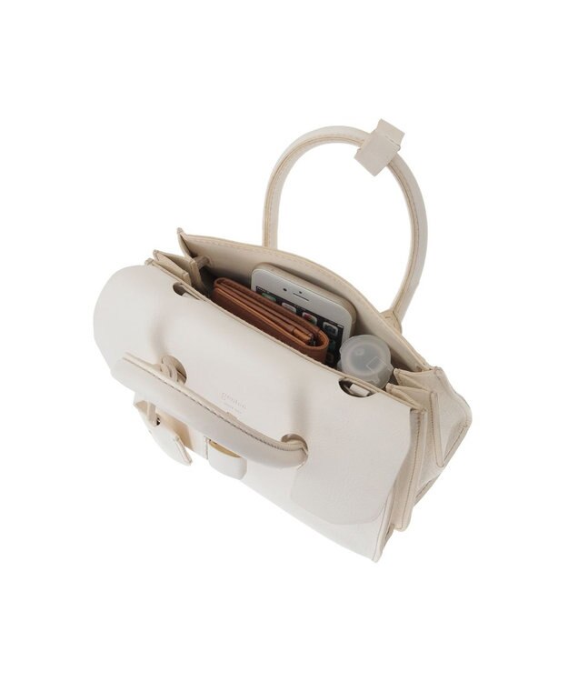 genten ミネルヴァ 2wayミニバッグ アイボリー