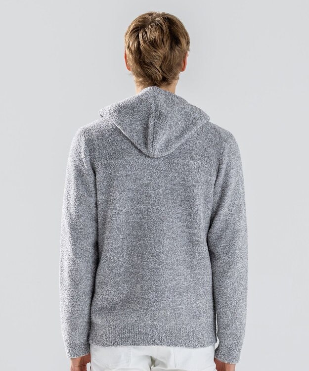 momentel フーディー 新素材【洗える】ジェントルフィットボア ジップアップ