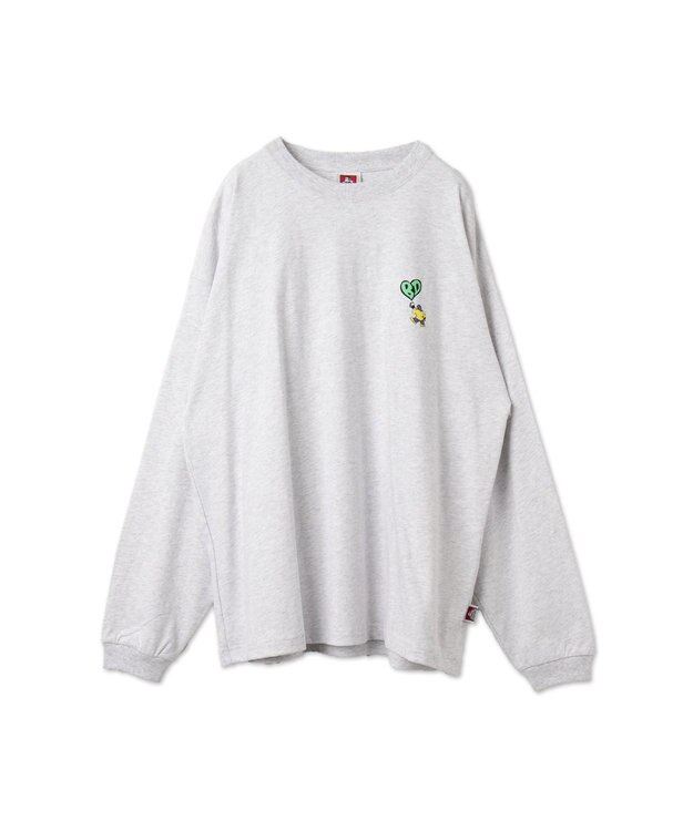 WEGO 【ユニセックス着用ITEM】別注ベンデイビスプランプロゴT（LS） ライトグレー