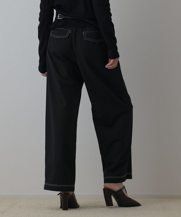 GRACE CONTINENTAL タックカーブパンツ ブラック