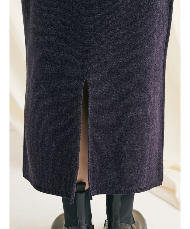 CRAFT STANDARD BOUTIQUE シェニールヤーンニットスカート Navy