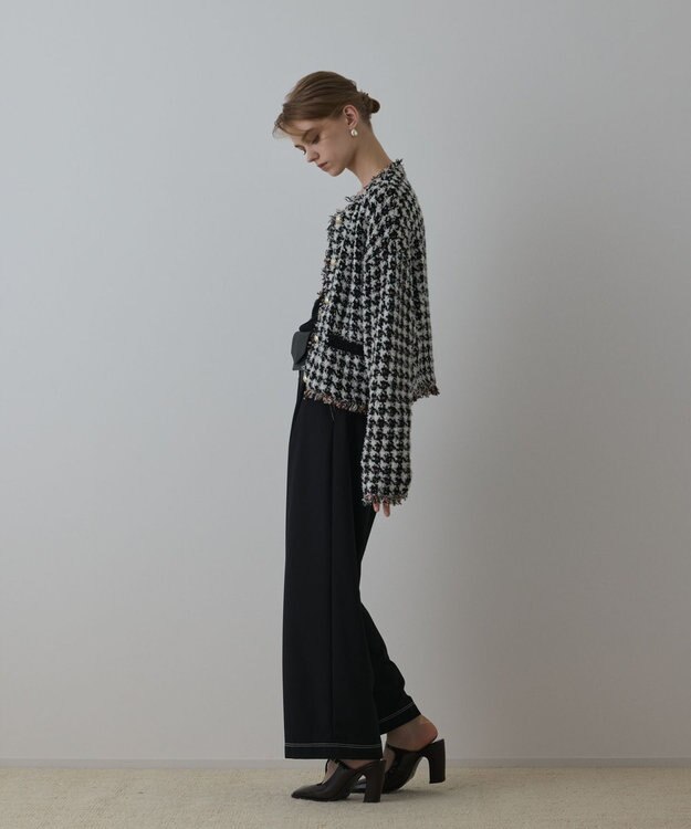 GRACE CONTINENTAL タックカーブパンツ ブラック