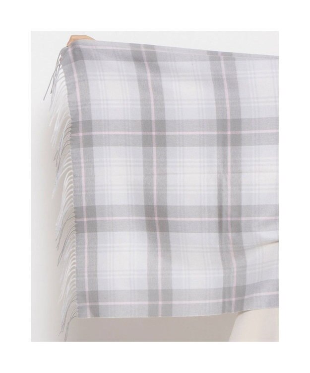 UNBILLION カシュネ cache nez / カシミヤ紡毛チェックストール GY