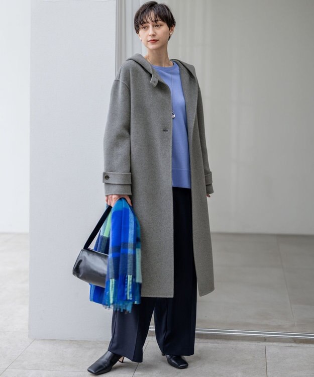 23区 L 【洗える】オータムシャイニー リラクシー ニット サックスブルー系