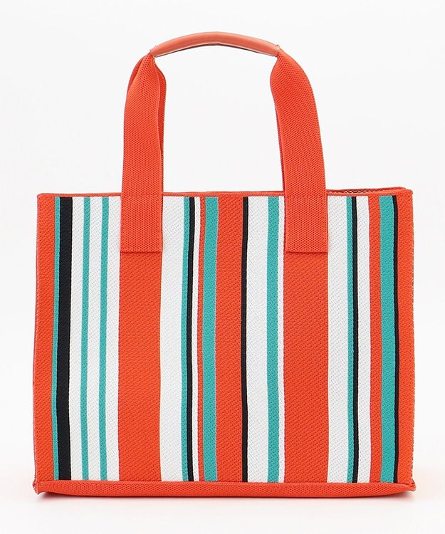 23区 ニットトートバッグ オレンジ系2