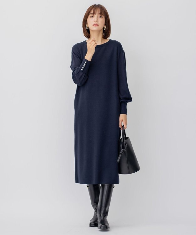 23区 ORSETTO レザー バケット ショルダー バッグ ブラック系