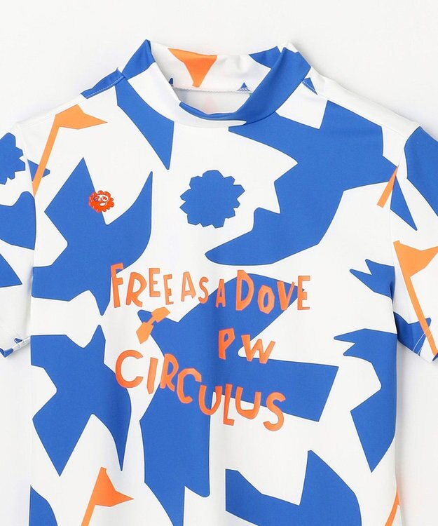 PW CIRCULUS 【WOMEN】ＤＯＶＥ柄モックネック ゴルフウェア レディース スカイブルー系5