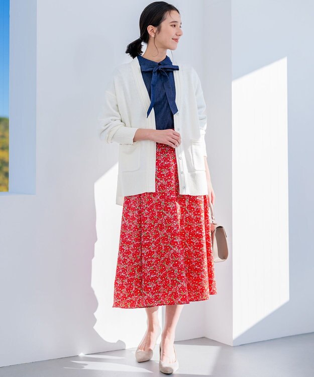 組曲 【WEB限定】SOBANEラメカーディガン パールホワイト系