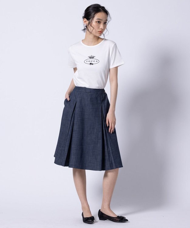 TOCCA HALLMARK FLOCKY LOGO TEE Tシャツ アイボリー系