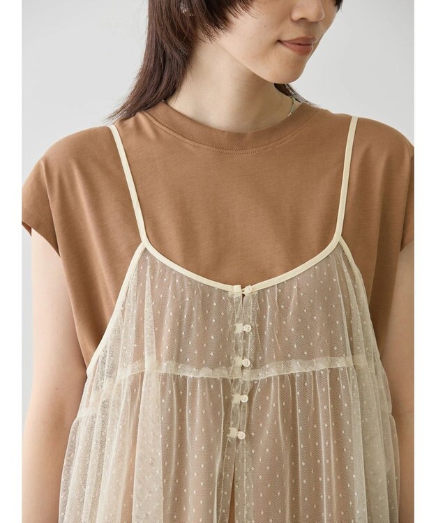 AMERICAN HOLIC チュールキャミワンピース Ivory