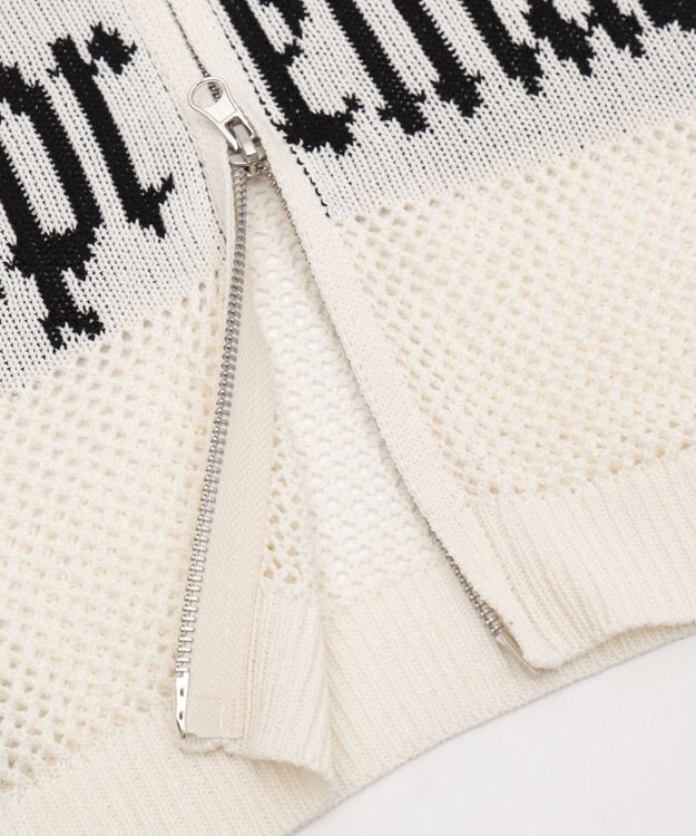 WEGO ラグランメッシュニットショートパーカー ブラック