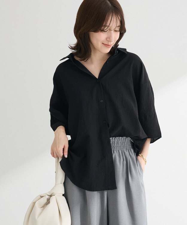 Green Parks ・ＥＬＥＮＣＡＲＥ　ＤＵＥシアーボリュームスリーブシャ Black