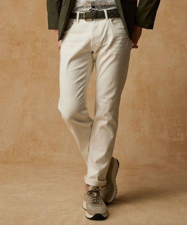 JOSEPH ABBOUD 【キングサイズ・サスティナブル/岡山産デニム】オゾンハイパワーデニム パンツ ホワイト系