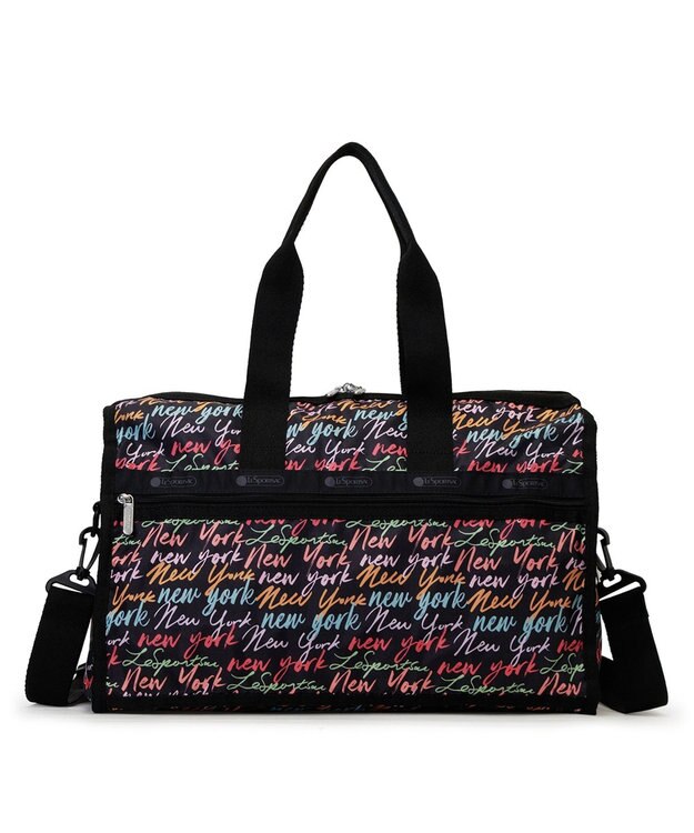 LeSportsac DELUXE MED WEEKENDER/NYCスクリプトブラック NYCスクリプトブラック