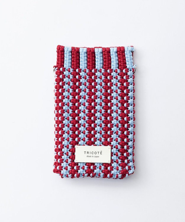 TRICOTE マクラメサコッシュバッグ 75RED