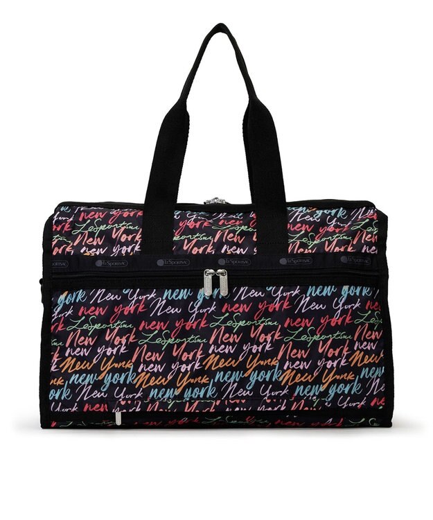 LeSportsac DELUXE MED WEEKENDER/NYCスクリプトブラック NYCスクリプトブラック