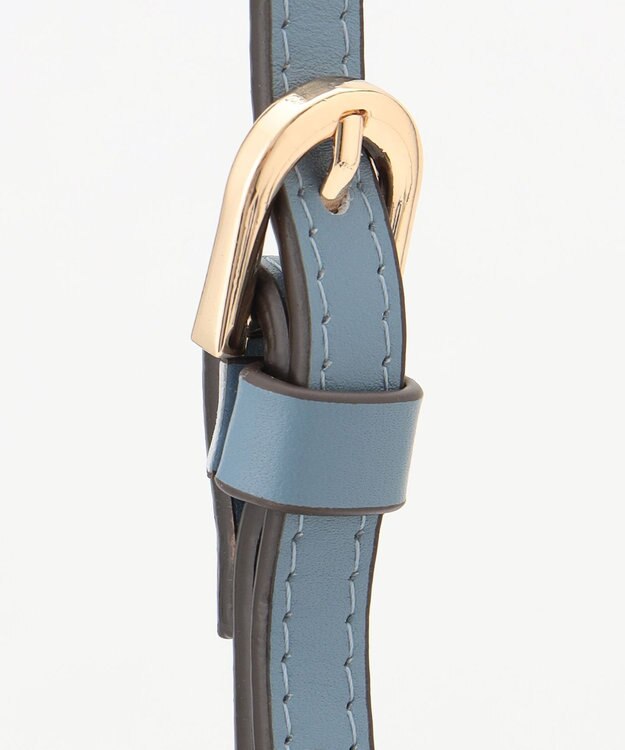 LA BAGAGERIE レザーステッチ　マルチポシェット ライトブルー