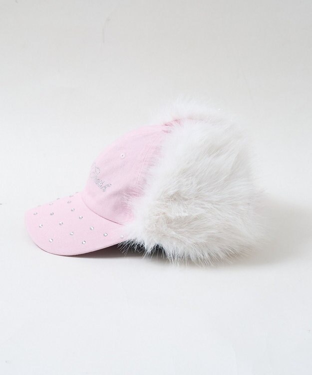 WEGO ラインストーンドッグイヤーキャップ ライトピンク