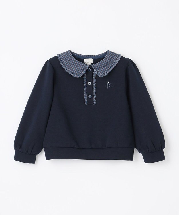 組曲 KIDS 【110-140㎝】ダンボールニット トレーナー ネイビー系