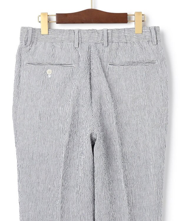 J.PRESS MEN ストレッチリネンサッカー パンツ ネイビー系1