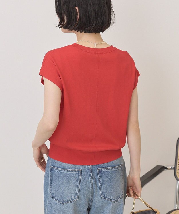 AMERICAN HOLIC フレンチスリーブニットプルオーバー Red