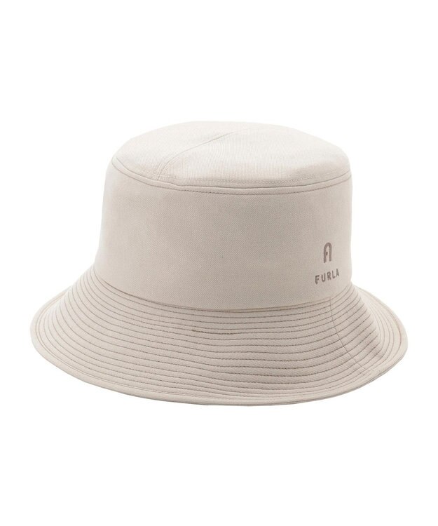 MOONBAT 【洗える】FURLA(フルラ) 中つば平天ハット UV 日本製 ベージュ