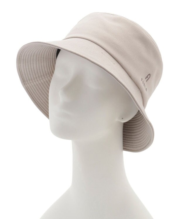 MOONBAT 【洗える】FURLA(フルラ) 中つば平天ハット UV 日本製 ベージュ