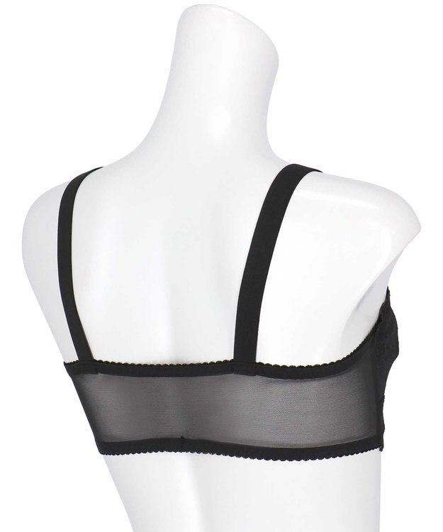 AMPHI ナイトブラ 眠っている間もバストをサポート 夜用ブラ 昼夜問わず使用可能 【ナイトアップブラ レーシィ】 ノンワイヤー ブラ ブラジャー LWF164 アンフィ／ワコール ブラック