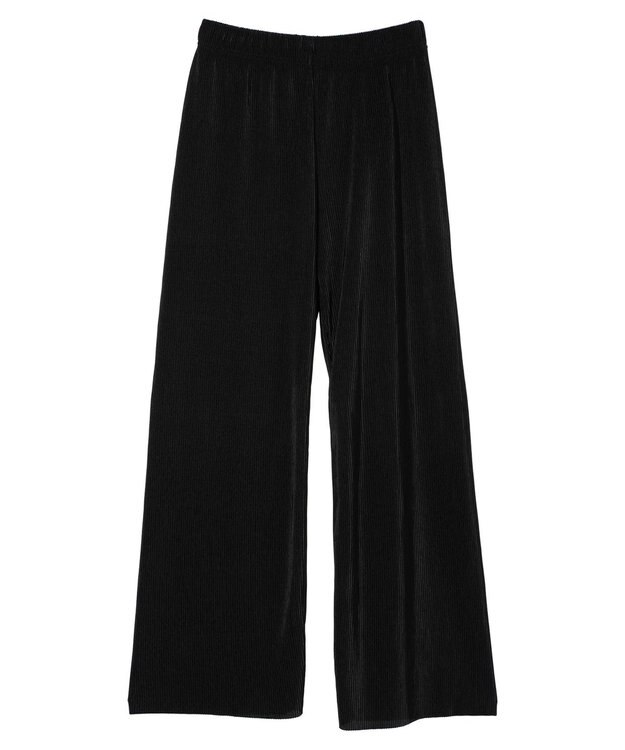 Green Parks セルフカットプリーツワイドパンツ Black