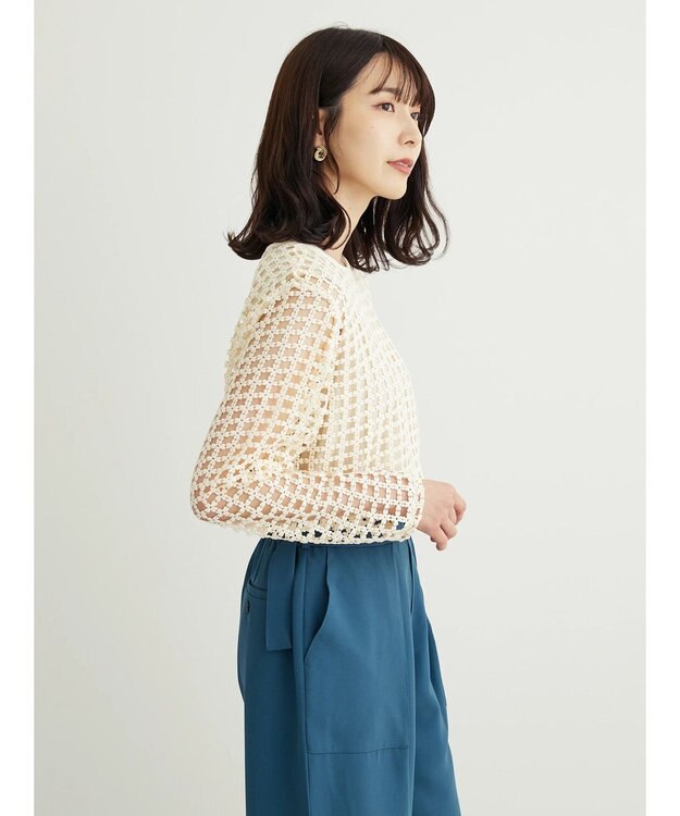 Green Parks ・ＳＵＧＡＲ　ＳＰＯＯＮ　ハナレースプルオーバー Ivory