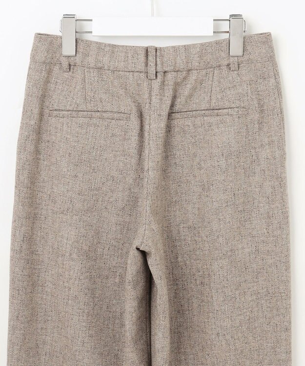 J.PRESS LADIES T/W シャブレーツイル セミワイド パンツ ベージュ系