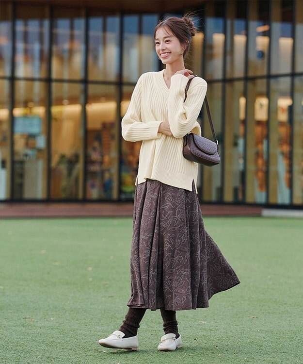 Tiaclasse 【安田美沙子さん着用・2TYPE肩紐/ショルダー&斜め掛け】フラップミニバッグ モカA(クロコ調）