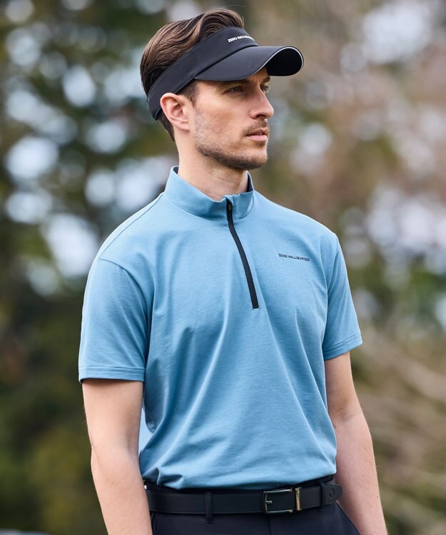 ZERO HALLIBURTON 【吸水速乾・UVケア】 着心地ジッパーモックネックTシャツ ZHG-M5S7b 82953 ライトブルー