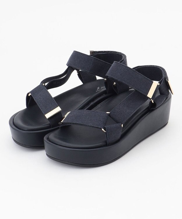 J.PRESS LADIES 【WEB限定カラーあり・撥水】ストラップ サンダル 【WEB限定】ネイビー系