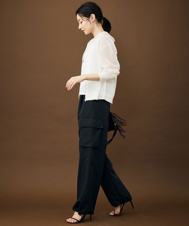 自由区 L 【17号サイズまで展開】ハイカウントカーゴ パンツ ブラック