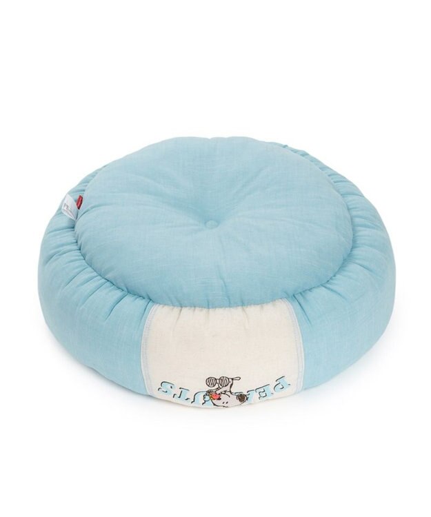 PET PARADISE スヌーピー クールカドラー 《アイス柄》 丸型 Ｍ ホワイト×ブルー