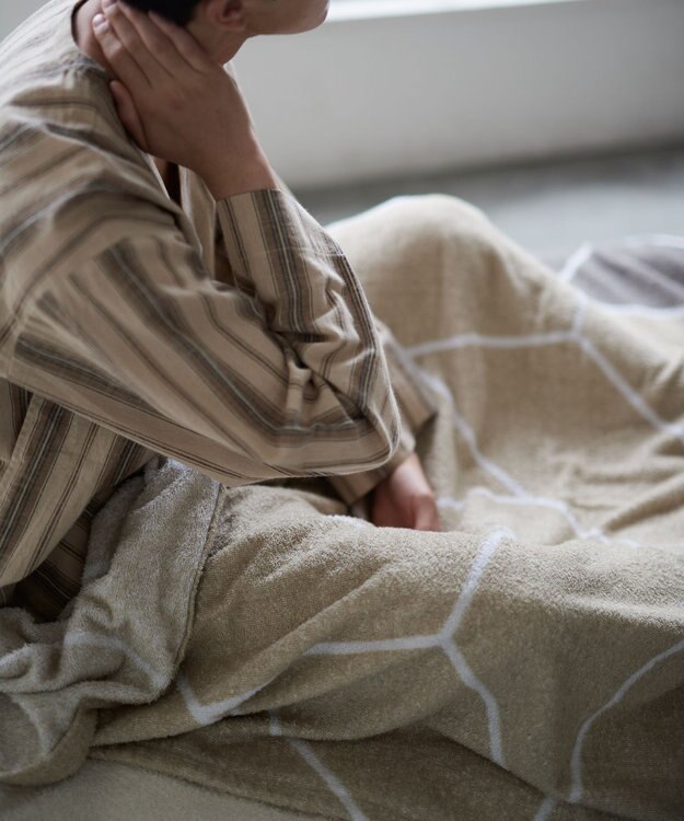 LOOM&SPOOL LBRパイルスロー ブランケット トラぺカーキ