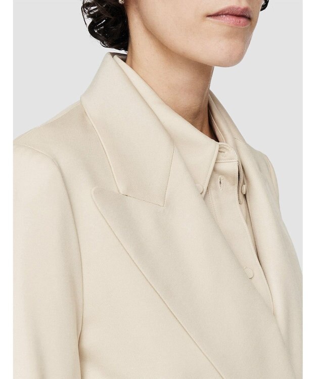 JOSEPH ビスコースツイル　ダブルブレステッドジャケット Oat