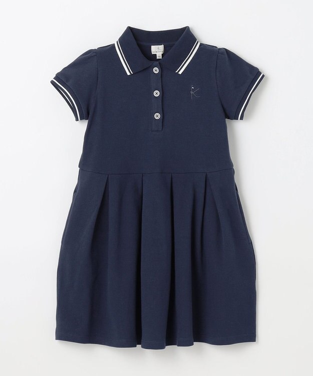 組曲 KIDS 【110-140㎝】ストレッチカノコ ワンピース ネイビー